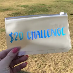 20 dollar savings challenge WITH custom vinyl envelope (rainbow)