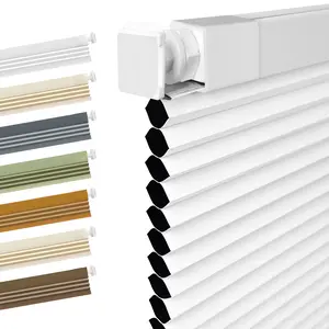 inCustom No Drill No Tools Cordless Blackout Cellular Shades, Easy Install Honeycomb Window Blinds for Indoor Home&Office Windows