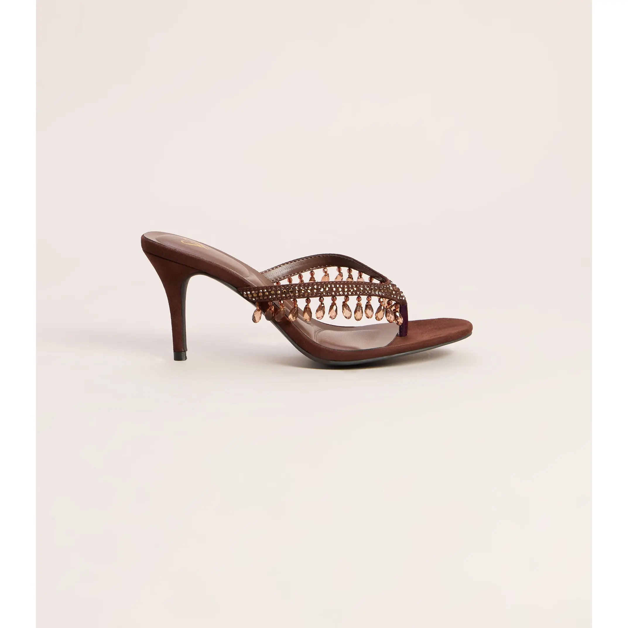Glam On The Go Beaded Thong Mules