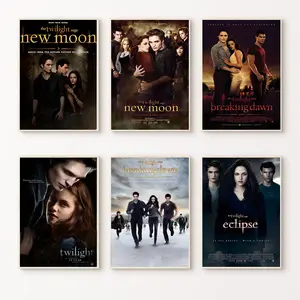 Twilight New Moon Movie Prints Cast List Kristen Stewart Robert Pattinson Limited Edition Souvenirs Fan Posters Collectible Wall Art