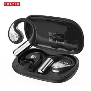 ERAZER XP9 OWS True Wireless Bluetooth Earphones, Open Ear Headphones for iPhone Android Mobile Phone, Waterproof Headseets with Display Charging Case Earbuds