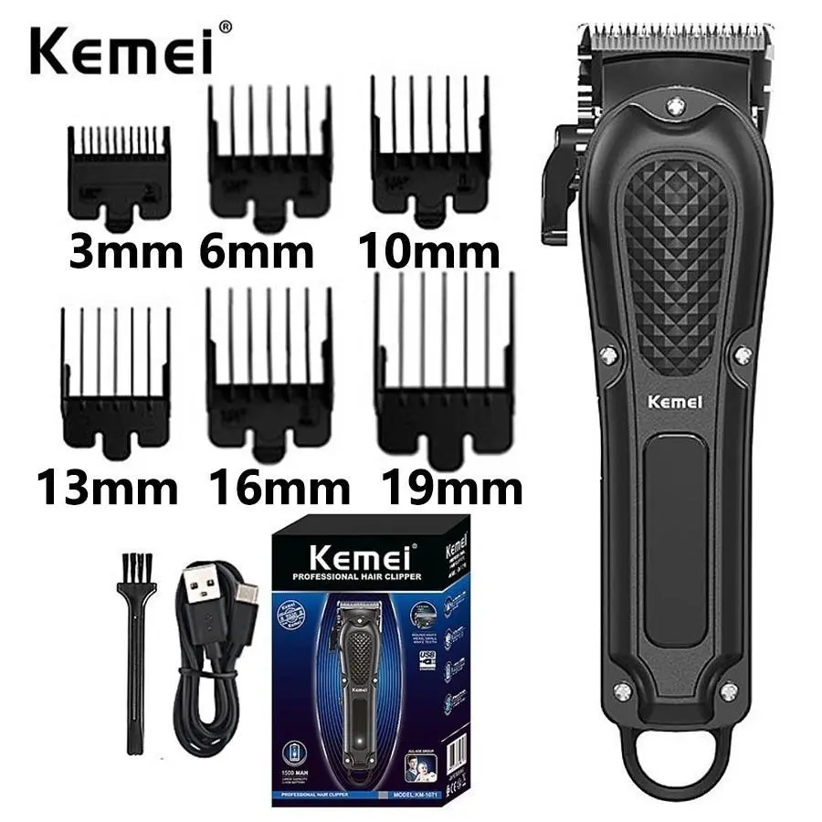KEMEI KM-1071 professional electric clipper Cordless Hair Clippers Lightweight Adjustable Clipper for hair cutting, USB charging, suitable for shaving and trimming, Clipper Trimmer, Cordless Barber Clipper, a great helper for personal grooming.