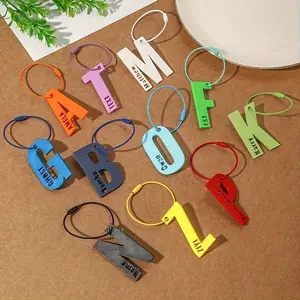 Acrylic Keychain Custom 3D Name Keychain - Personalized Initial, Light and Vibrant Colors: Pink, Blue, Green, Yellow, Red, Black, Gray - Elegant Minimalist Design - Birthday/Christmas/Easter Gift, Suitable for Women, Men, Couples - Durable Keyring
