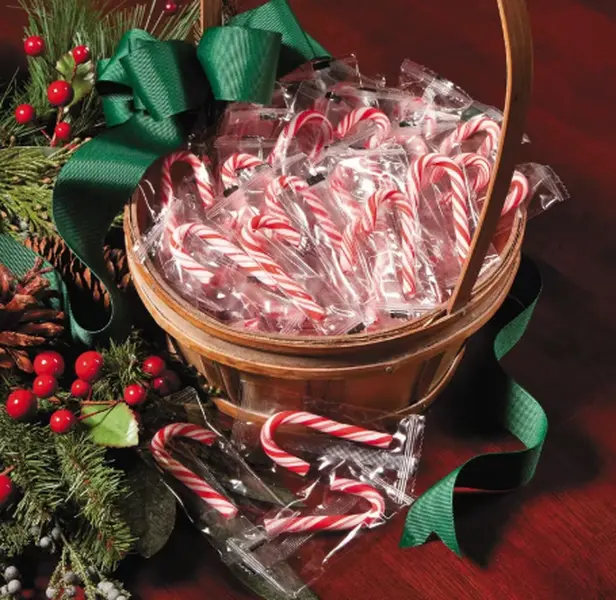 2" 1 lb. 4 oz. Mini Classic Peppermint Candy Canes - 105 Pc.