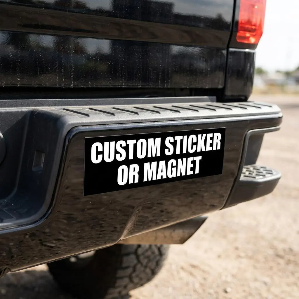 Custom Bumper Sticker or Car Magnet, Make Your Own Personalized Bumper Sticker, Custom Text Car Magnet