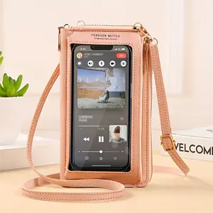Forever Better Women's Crossbody Phone Purse Transparent Mini Bag Anti-Theft Multifunctional Shoulder Bag Wallet Mommy Bag for Daily Use Christmas Gift