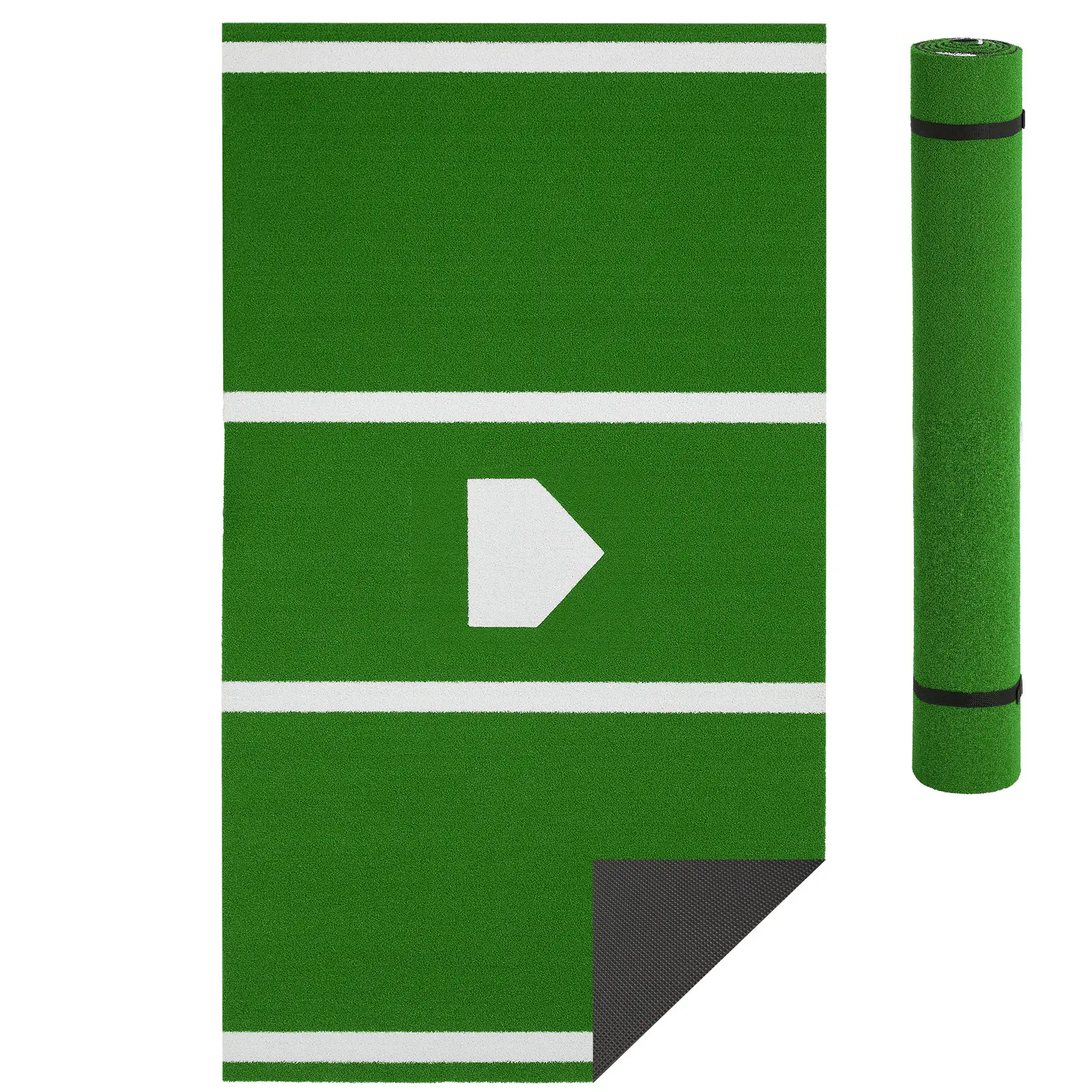 [Football Fan SeasonDeal] 2026 New Anti-Fade Turf Baseball & Softball Hitting Mat 10 x 3.8 ft / 12 x 6 ft- with Home Plate, Ideal for Indoor & Outdoor Batting Practice, Batting Cage Mat Training Equipment Durable Mat