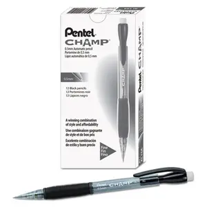 212 MAIN Pentel of America 0.5 mm Champ Lead Mechanical Pencil, Translucent Black Barrel, 24-Pack