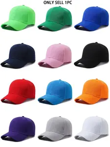 Wide Brim Baseball Cap for Large Heads, Fitted Hat for Men and Women, Flat Bill Hat, Classic Baseball Cap, Polyester Caps, Casual Style, All Seasons, Plain Pattern, Comfortable Fit