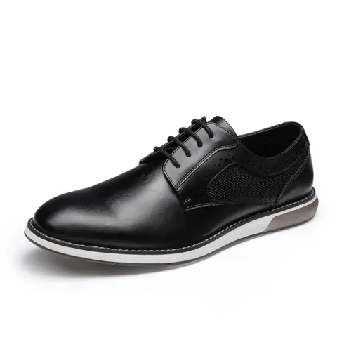 BRUNO MARC Men's Extra-Wide Fit Oxford Footwear, 10.5W Soft Vegan Faux Leather Business Casual Formal Office Shoes, Cushioned Insole, Rubber Grippy Outsole, Synthetic