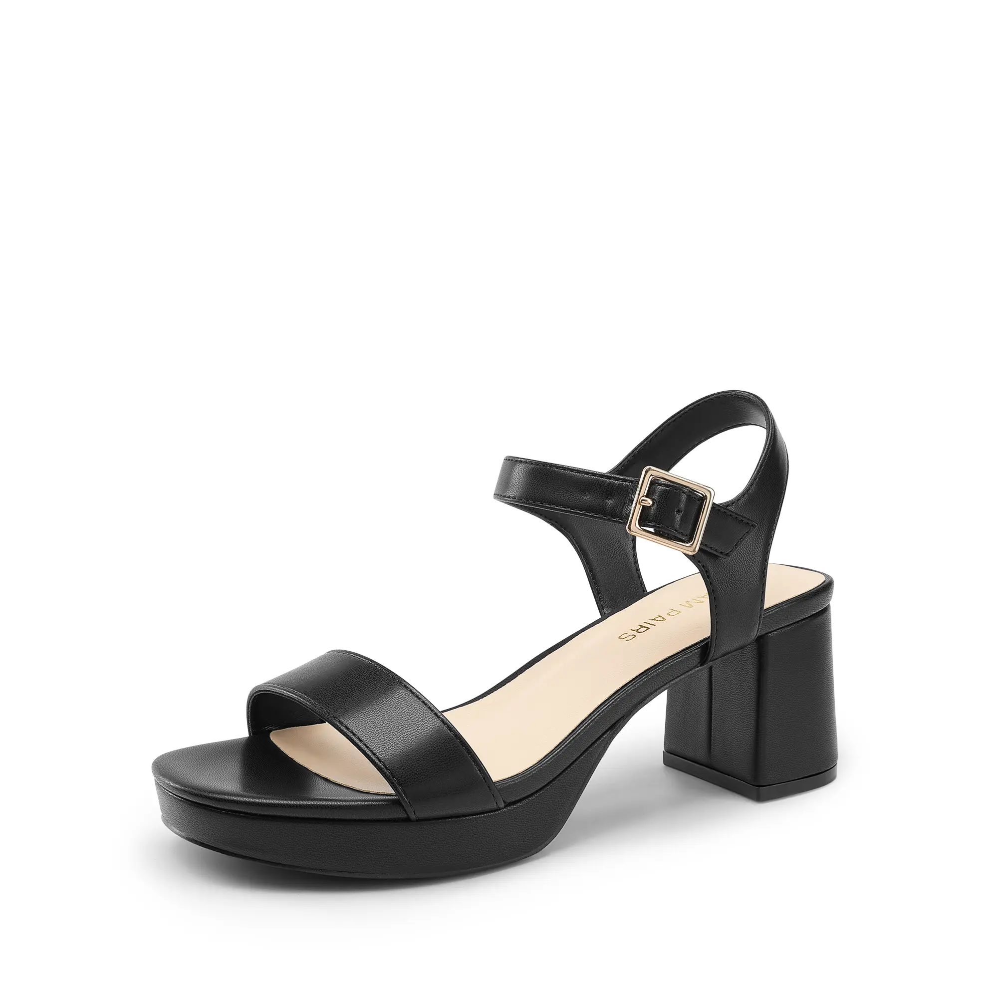 DREAM PAIRS Women's Comfy Platform Heeled Sandals - Block Chunky Heel, Open Toe, Ankle Strap, Square Toe Design - Women's Shoes for Wedding, Party Occasions, Shoes For Women