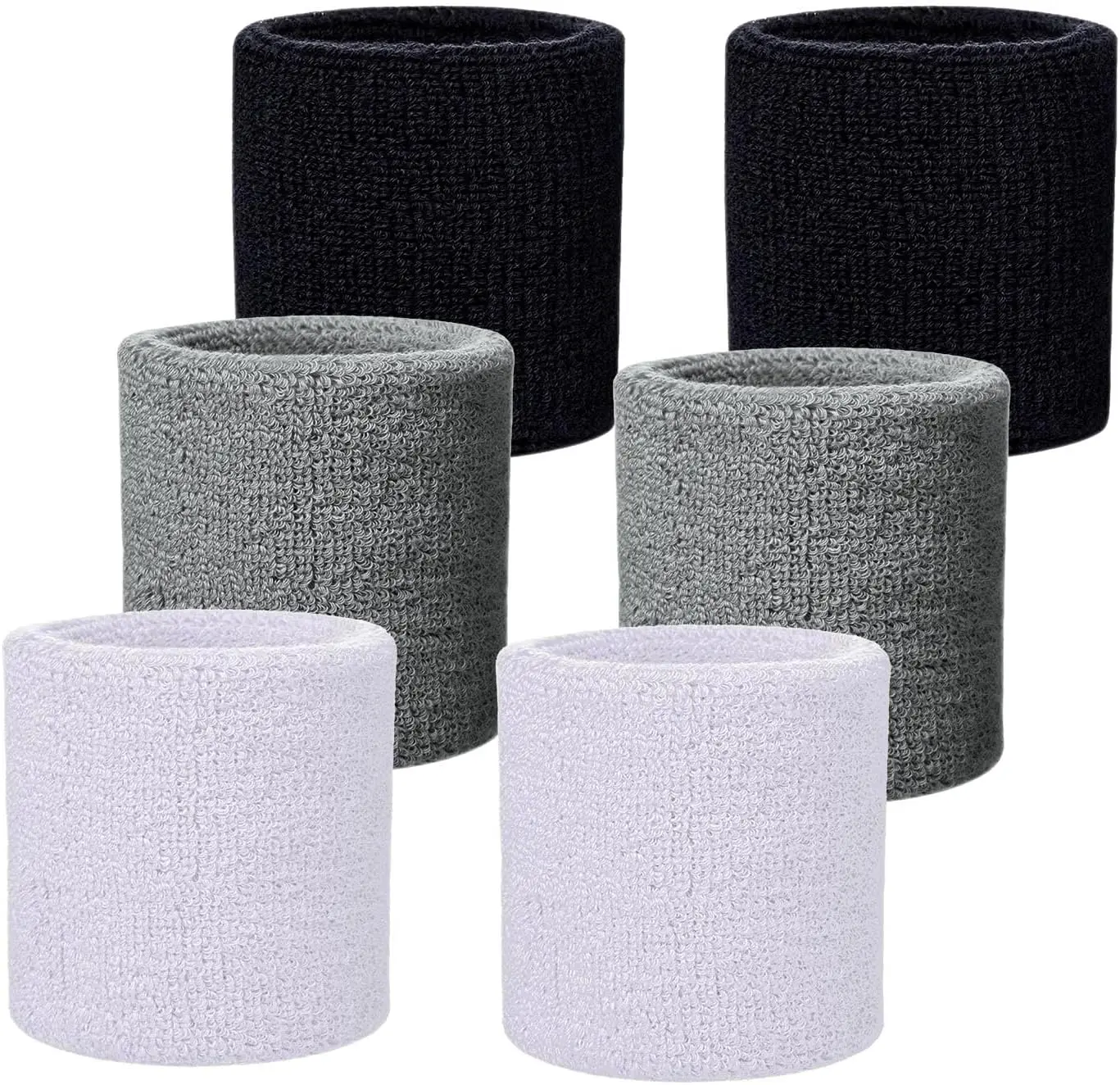 Wristbands Sweatbands for Men & Women, Breathable Tennis Wrist Bands Absorbent Sweat Band Multiuse Wristband for Basketball, Running, Gym, Working Out