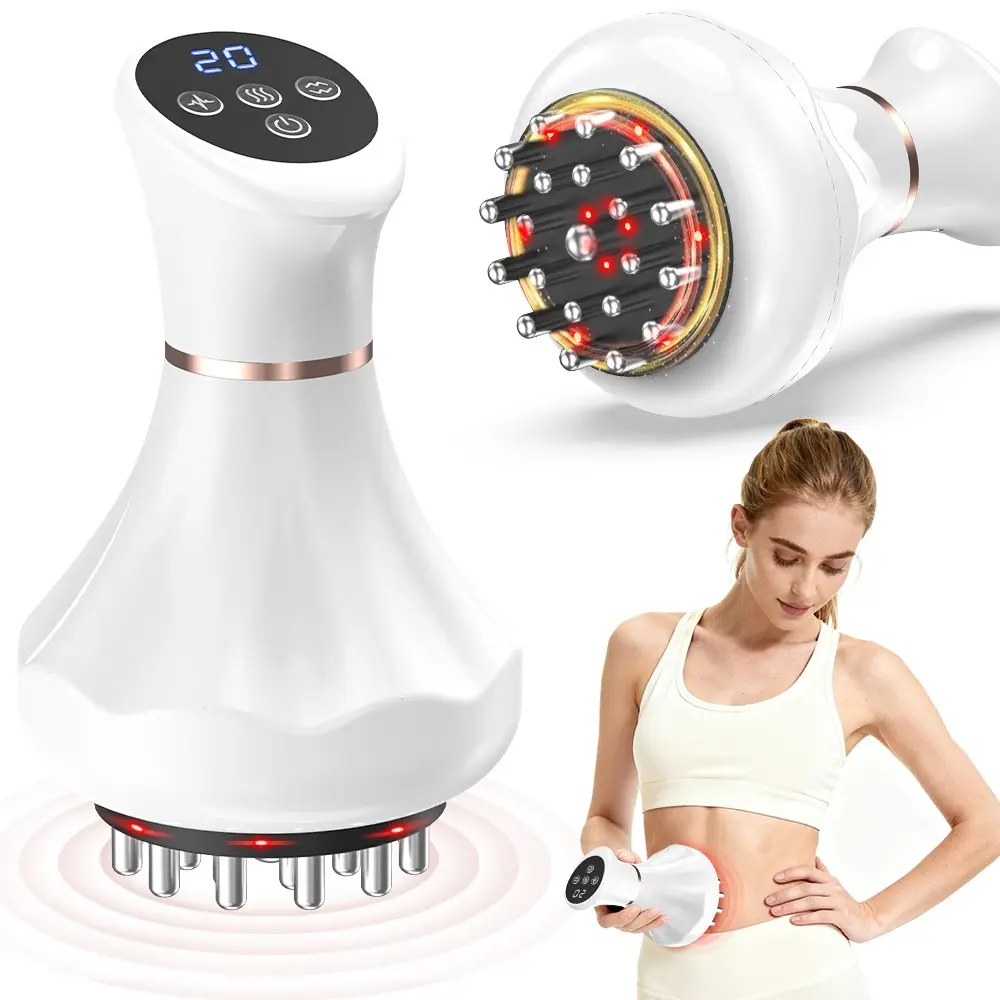 1 Count Body Sculpting Massage Tool, Handheld Cordless Electric Body Massager with Relaxing Heat, Vibration & Soothing Pulse for Legs, Arms, Hips & Belly Daily Relaxation Aid