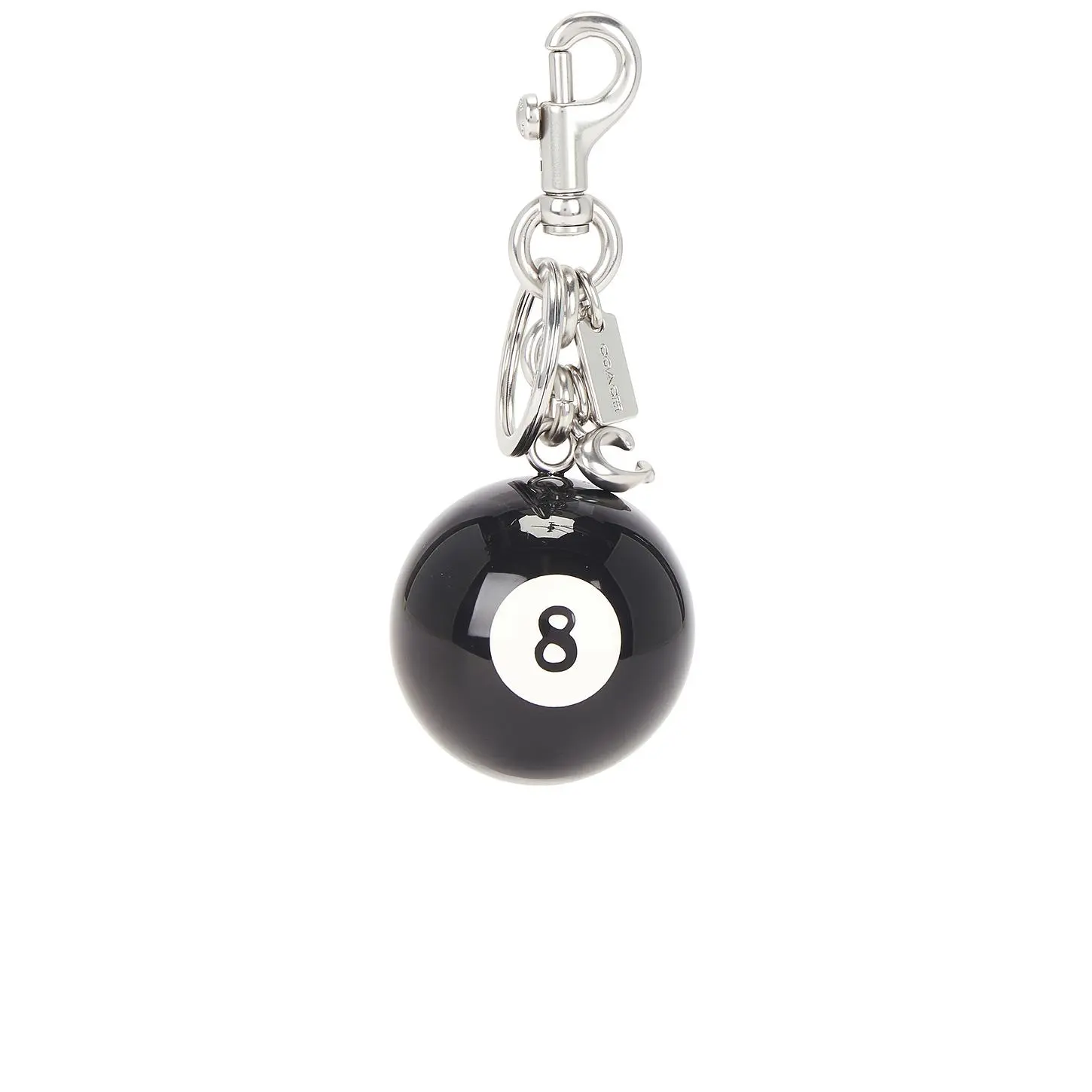 Coach Eight Ball Bag Charm in Black