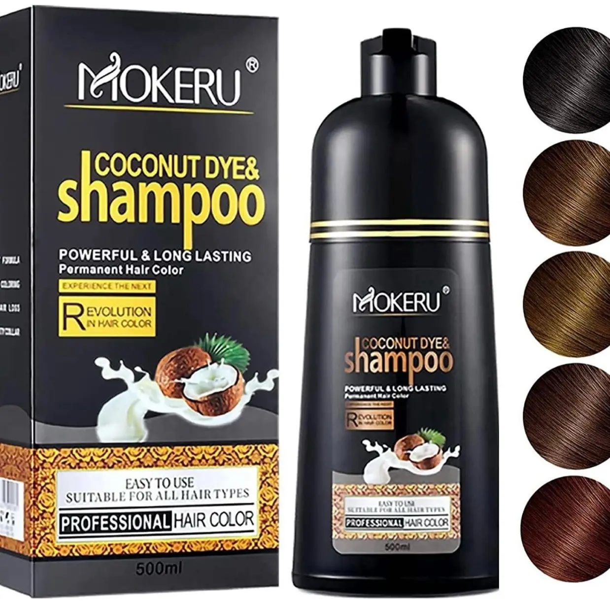 Maani Essence 500ml Hair Shampoo instant hair dye shampoo Coconut hair color shampoo