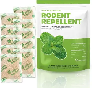 Mice Repellent for House, Peppermint Oil to Repel Mice and Rats, Mice Repellent for House Squirrel Repellent Rodent Deterrent for Indoor Use-10 Pouches