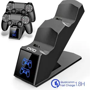 PS4 Controller Charger, PS4 Charger Charging Dock Station Compatible with Dualshock 4, Game Console Accessories, Upgraded Fast-Charging Port for PlayStation 4 Controllers Accessories