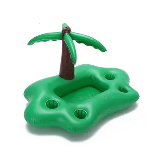 New PVC Palm Tree Inflatable Ice Bar Cute Rainbow Cloud Mushroom Water Drink Cup Tray Party Decoration