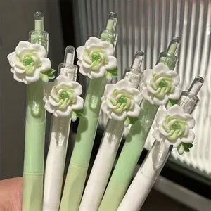 6/12pcs Cute New Fashion Jasmine Series Neutral Ballpoint Pens, Office Supplies, Christmas, Easter, Back-To-School Gifts, Random Style Delivery