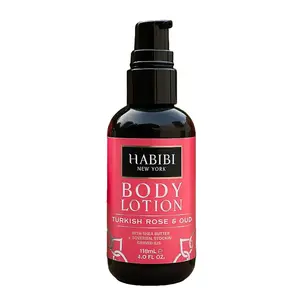 HABIBI NEW YORK Turkish Rose & Oud Body Lotion (118ml/4 fl oz) - Everyday Body Care Product with Moisture, Natural Ingredients, and Skin-Safe Fragrance