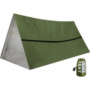 Emergency Survival Tent.Survival Tent with Whistle,Emergency Shelter,Lightweight Life Tent Perfect for Camping, Hiking, and Backpacking.