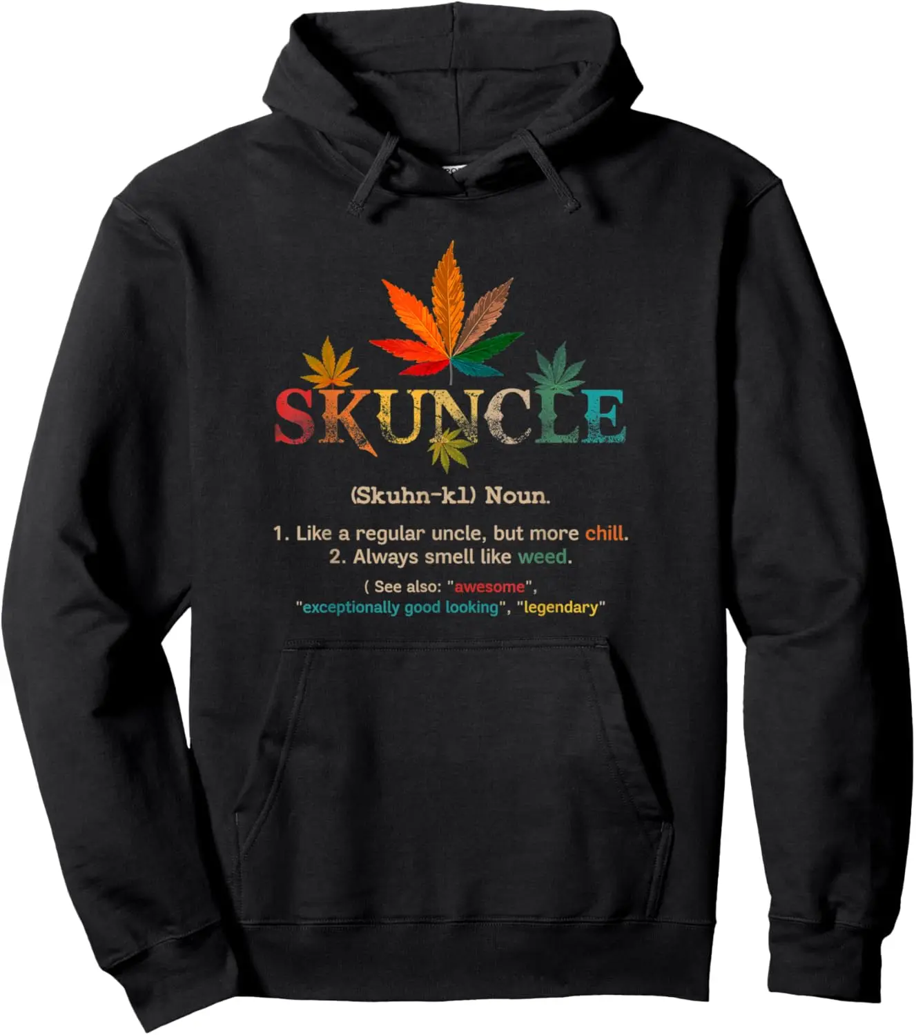 FATHER'S DAY Funny Retro Vintage UNCLE WEAR SKUNCLE, SKUNKLE Pullover Hoodie