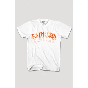 Ruthless Hustle Tee (Orange Logo)