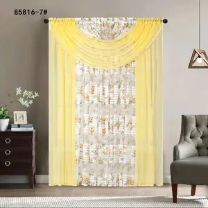 curtains for décoration model pink floral dessin window