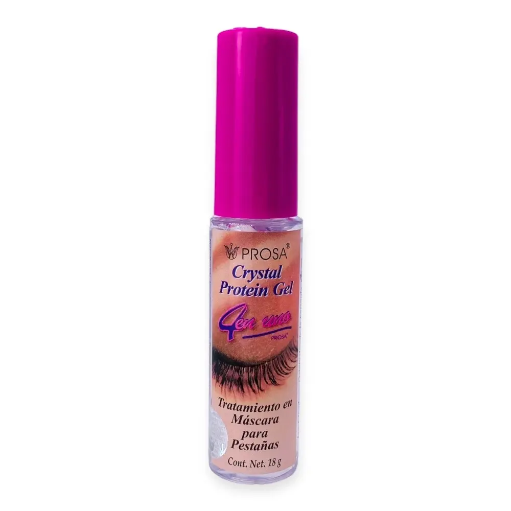 Prosa Crystal Protein Gel, Volumizing Mascara & Brow Treatment with Aloe Vera & Natural Oils, 18g, Volume Mascara, Lanolin, Beeswax