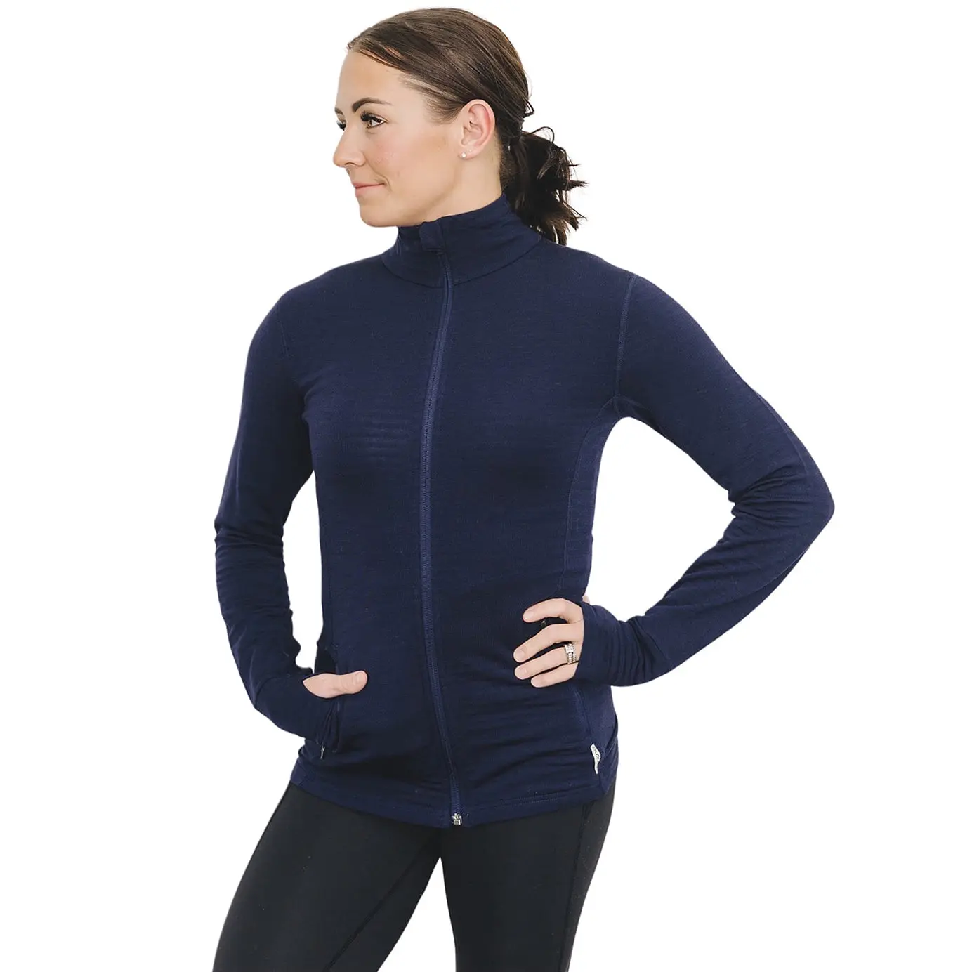 Women's Full-Zip Jacket in Soft Merino Wool Fleece, a Comfy and Warm Mid-Layer Top for Hiking and Outdoor Style, Tops, Coats, Breathable, Fit, Long Sleeve, Casual, Skiing, Biodegradable, Breathable Wool