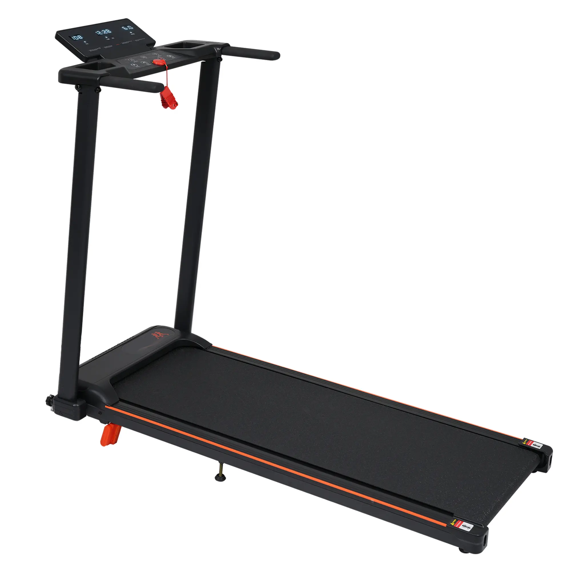 Rolenva Upgraded Portable Foldable Home Fitness Machine - Fold-in-Half Motorized Treadmill for Home Workouts, 8% Incline, 3.0HP Quiet Motor, 1-8 MPH, 265 lbs Capacity, Triple Display, Handle, 12 Preset Programs, Running/Jogging & Cardio Use
