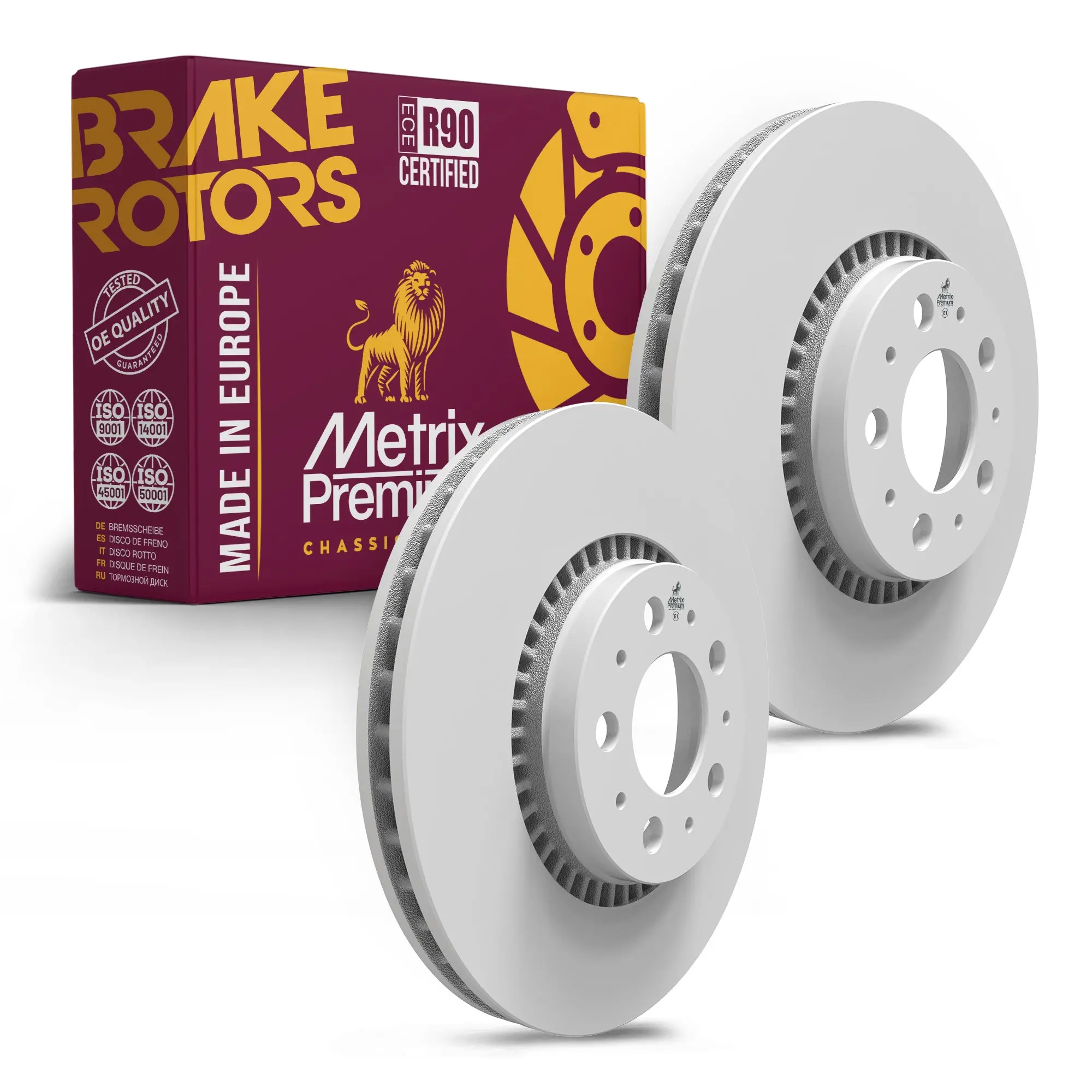 2 PC Front Disc Brake Rotor Kit 92080MT