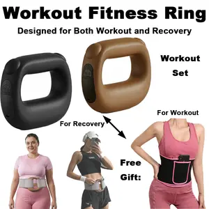 MOVANA Extra Bonus Fitness Waist Band Included | 2026 New Fascia Ring, Adjustable Design Home Workout Equipment, Portable & Easy to Carry Exercise Gear, Comfortable Waist Fit Up to 55in, Home Gym Accessory for Men & Women