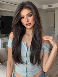 6x6.5 Lace Hair Topper  24" Silky Straight | Secure Fit + Instant Volume + High Crown + Free Parting | Heat Resistant Synthetic