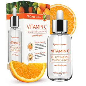 Natural Chemist Vitamin C Serum With Collagen - Dermatologist Tested, Skin Brightening, Anti-Aging, Acne Treatment, Fades Dark Spots, Cruelty Free Korean Skin Care For All Skin Types - 1.69 oz – Vitamin C & Collagen
