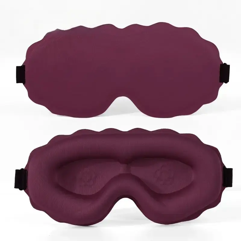 3D Contoured Sleep Mask for Men and Women, Ultra-Soft Polyester with a Lash-Safe Shape for 100% Blackout, 1 Size Fits All Sleep Aid, Sleep Aid Products