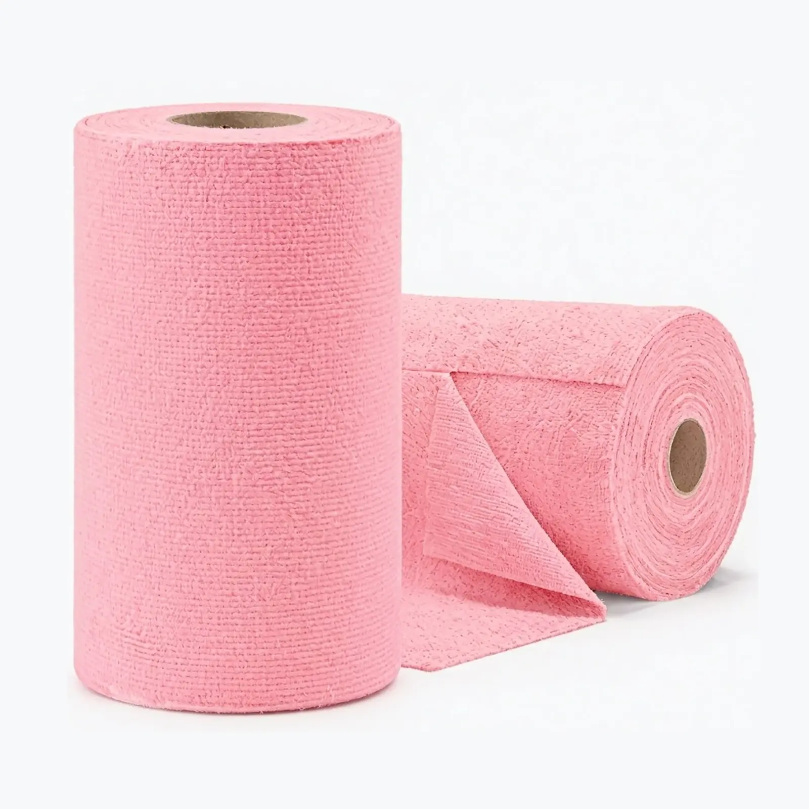 2 Rolls Reusable Tear-Off Microfiber Cleaning Cloths, 40 Sheets Total, Lint-Free Washable Pink Towels for Kitchen, Car Care, Dish Cleaning & Delicate Surfaces