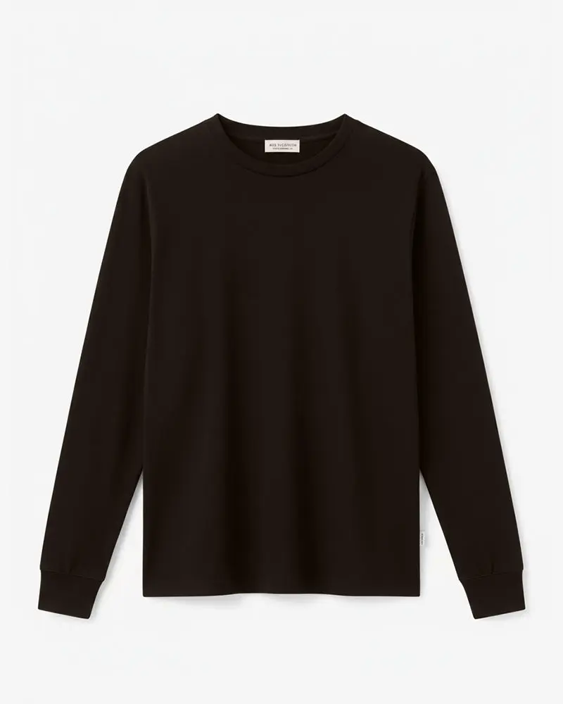 Super Soft "Supima" Cotton Long Sleeve Tee - Black
