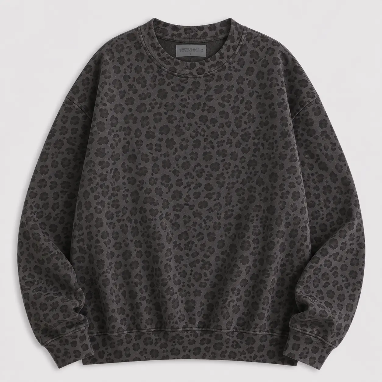 The Black Leopard Camo Sweatshirt, Unisex Lightweight Cheetah Design Sweatshirt for Men Women Suit, Sweatshirt 3D Camo