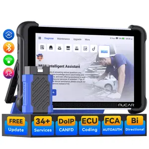 MUCAR AI-Assisted  Automotive OBD2 Scanner Tool Free Lifetime Upgrade, 892BT Full System OBD2 Scanner, Bi-Directional OBD2 Scanner Diagnostic Tool,ECU Coding, 35 Services, FCA Autoauth, CANFD and DoIP