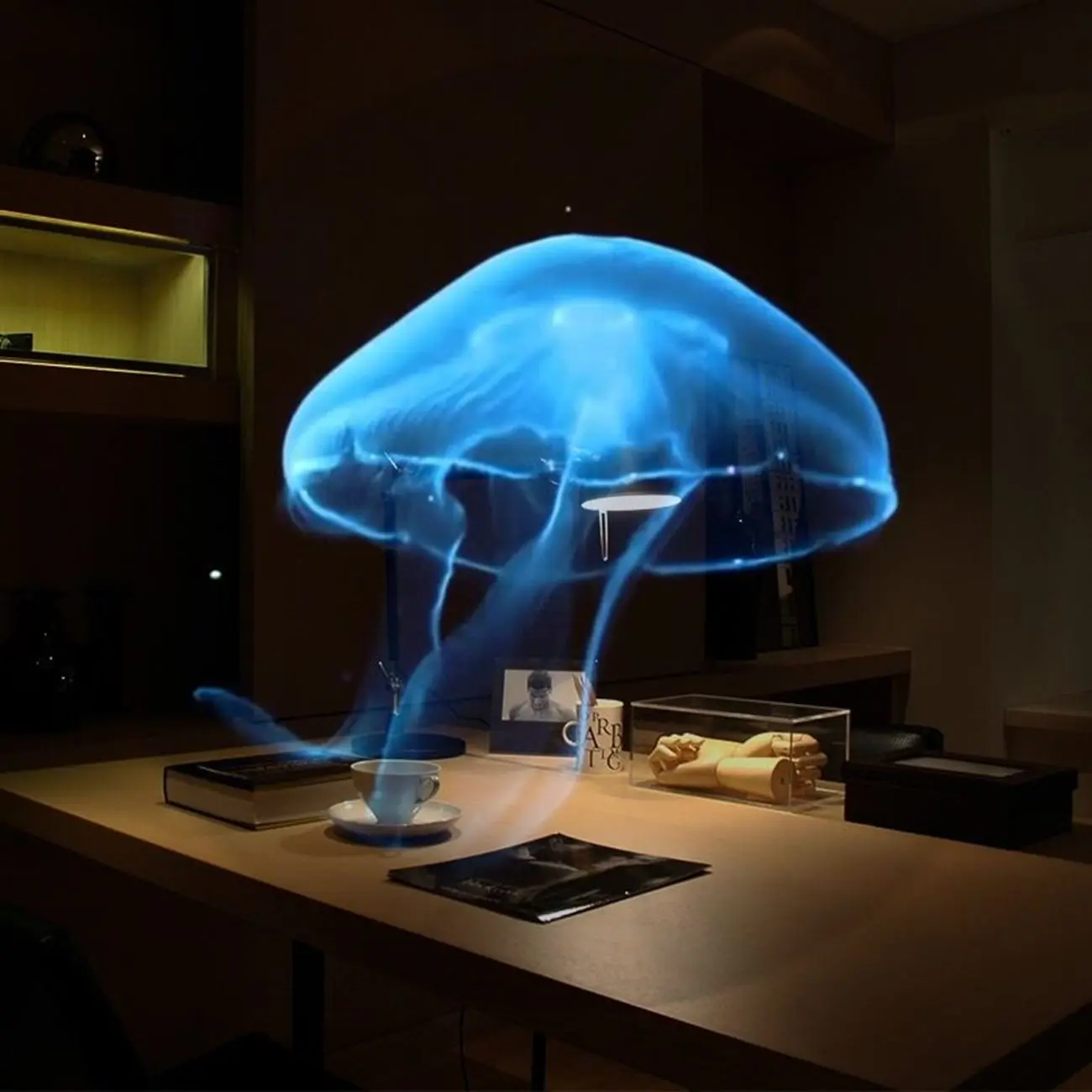 3D Hologram Fan Projector Light, WiFi and App Control, 224 High-Brightness LEDs, 640P HD Resolution, Customizable Display, Ideal for Advertising, Events, and Home Decor