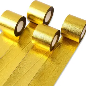 PartyWoo Gold Crepe Paper Streamers 4 Rolls 328 ft Pack of Metallic Gold Foil Crepe Paper for Baby Shower Christmas New Year Wedding Graduation Birthday Party Decorations (1.8 Inch x 82 Ft/Roll)