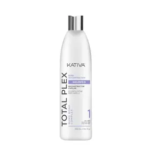 Kativa Total Plex Shampoo 250ml – Gentle Bond Repair Cleanser with Nano Bond Complex, Salt-Free Cleansing Formula for Damaged Hair