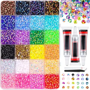 30000Pcs Resin Rhinestones for DIY Bedazzling Mixed Color Flatback Gems for Diamond Art Nail Art & Craft for Shoes Phone Cases & Crafts Decor