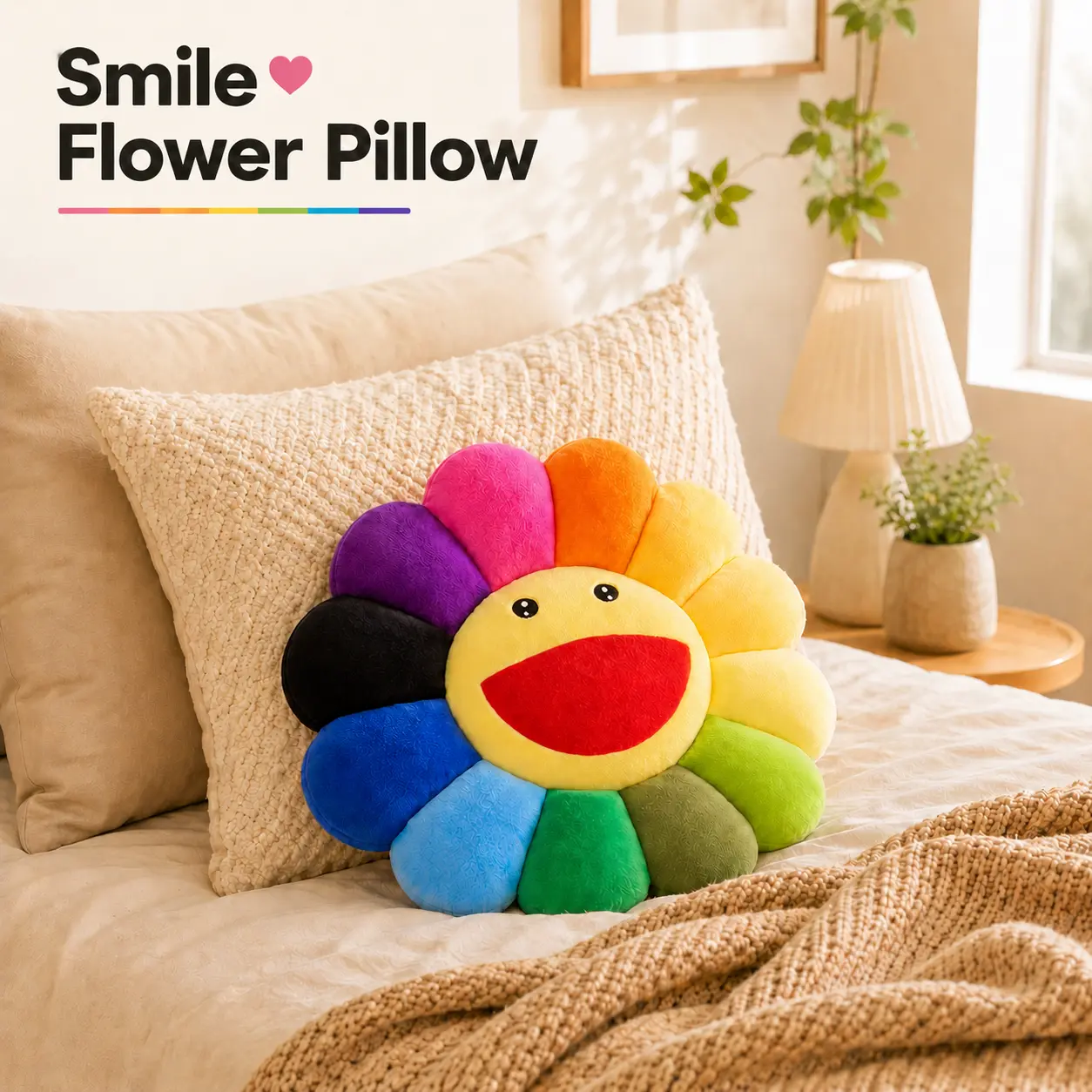 kaws pillow flower - TikTok Shop