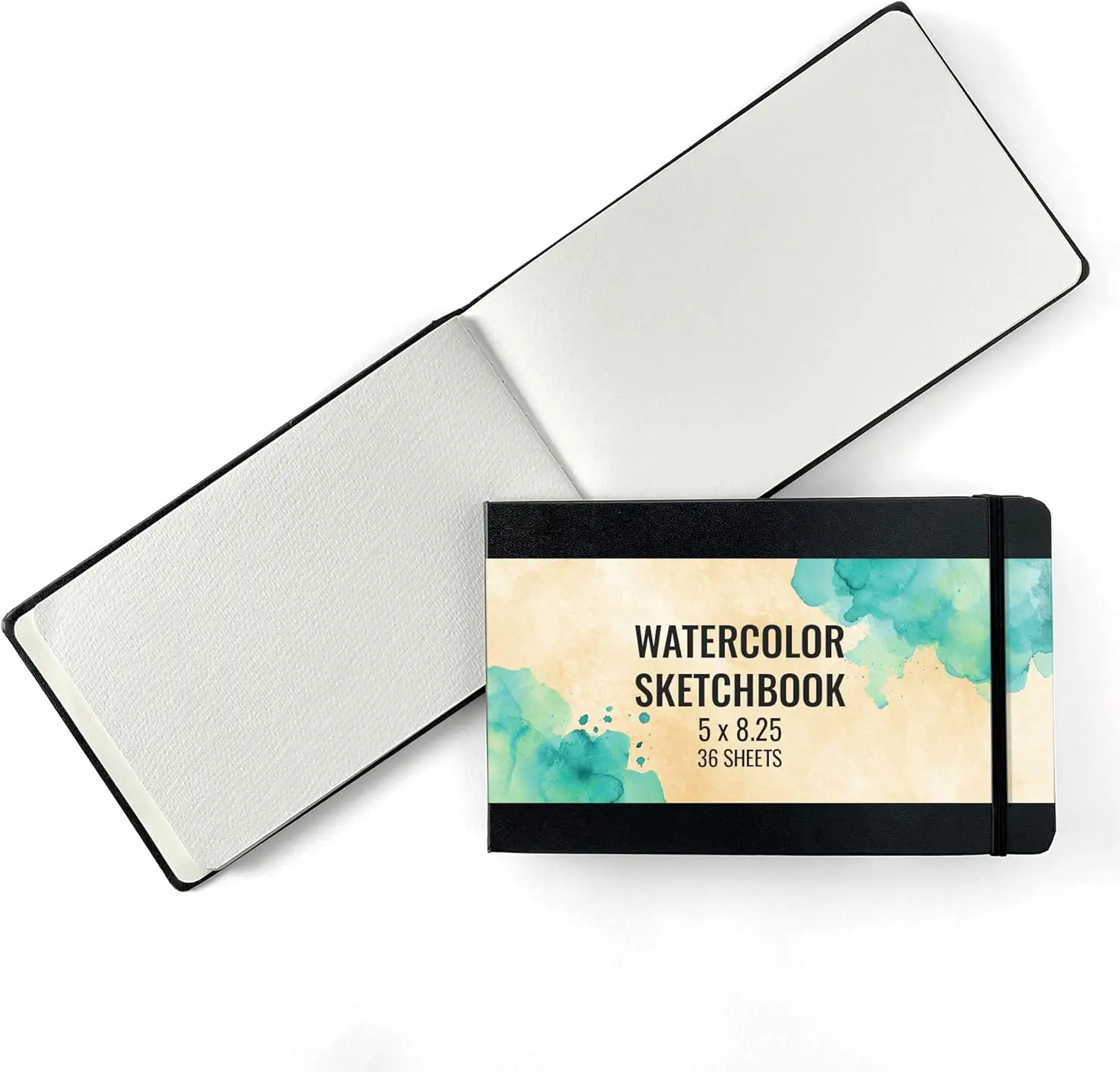 ArtSkills Travel Size A5 Watercolor Journal for Painting, 200 GSM Sketchbook with Watercolor Paper