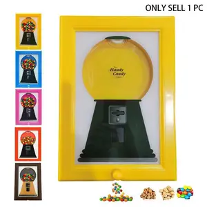 Wall-Mounted Photo Frame Candy Dispenser,Wall-Mounted, Painted Plastic Frame, Perfect for Decoration, Displaying and Accessing Candy, Nuts, and Pet Treats, Ideal for  Christmas andValentine's Day, Great Gift for Friends and Family