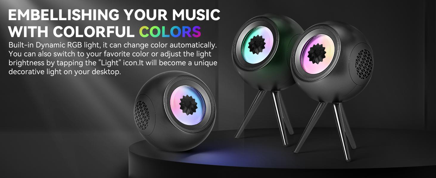 Ferrofluid Speaker - Magnetic Fluid Bluetooth Speaker with Dynamic Visual Effects and Fantastic Multi-Colored Lighting - Stereo Wireless Pairing, Unique Desktop Decoration