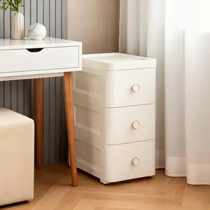 Vertical 3-Tier Plastic Storage Drawers, Smooth-Sliding Drawer Organizer for Crafts, Office & Household Essentials