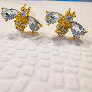 Jeweled Honey Bee Earrings